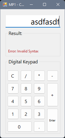 Showing more Invalid Syntax