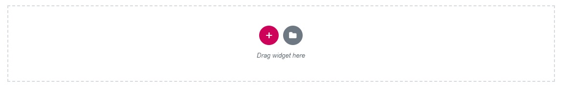 Widget area in Elementor' interface