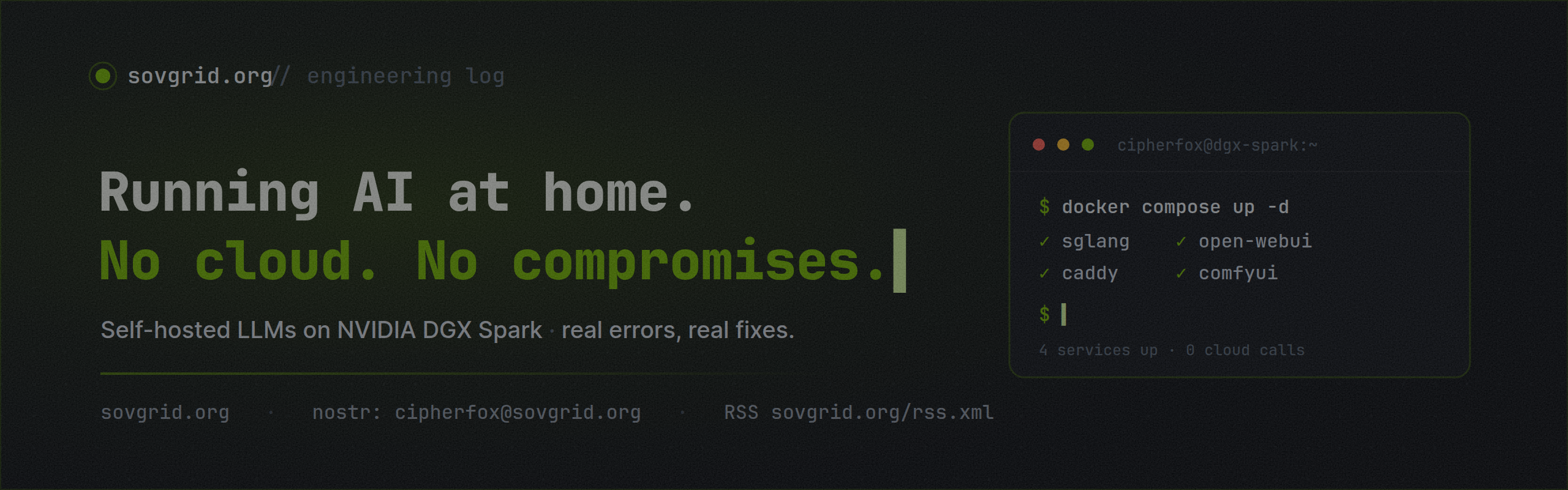 sovgrid.org — Running AI at home. No cloud. No compromises.