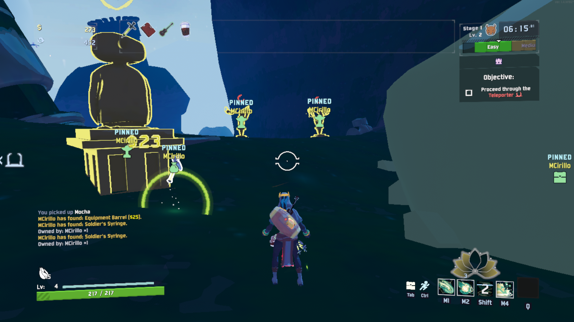 Pinned pings and item ownership in game