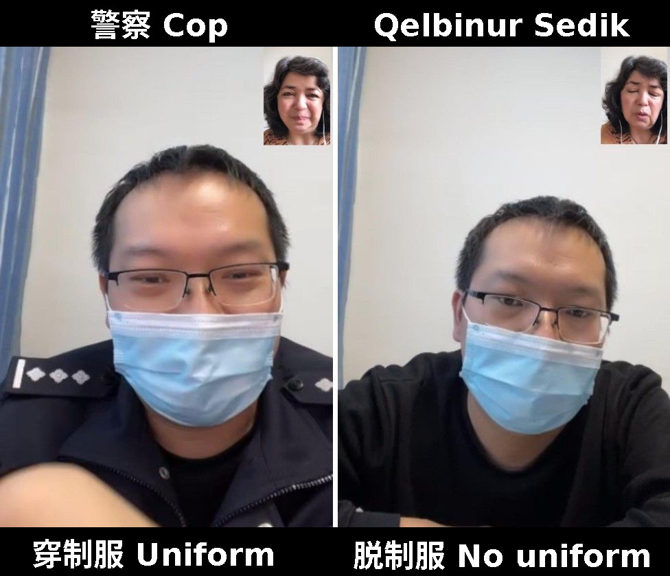 Qelbinur Sedik call with cop