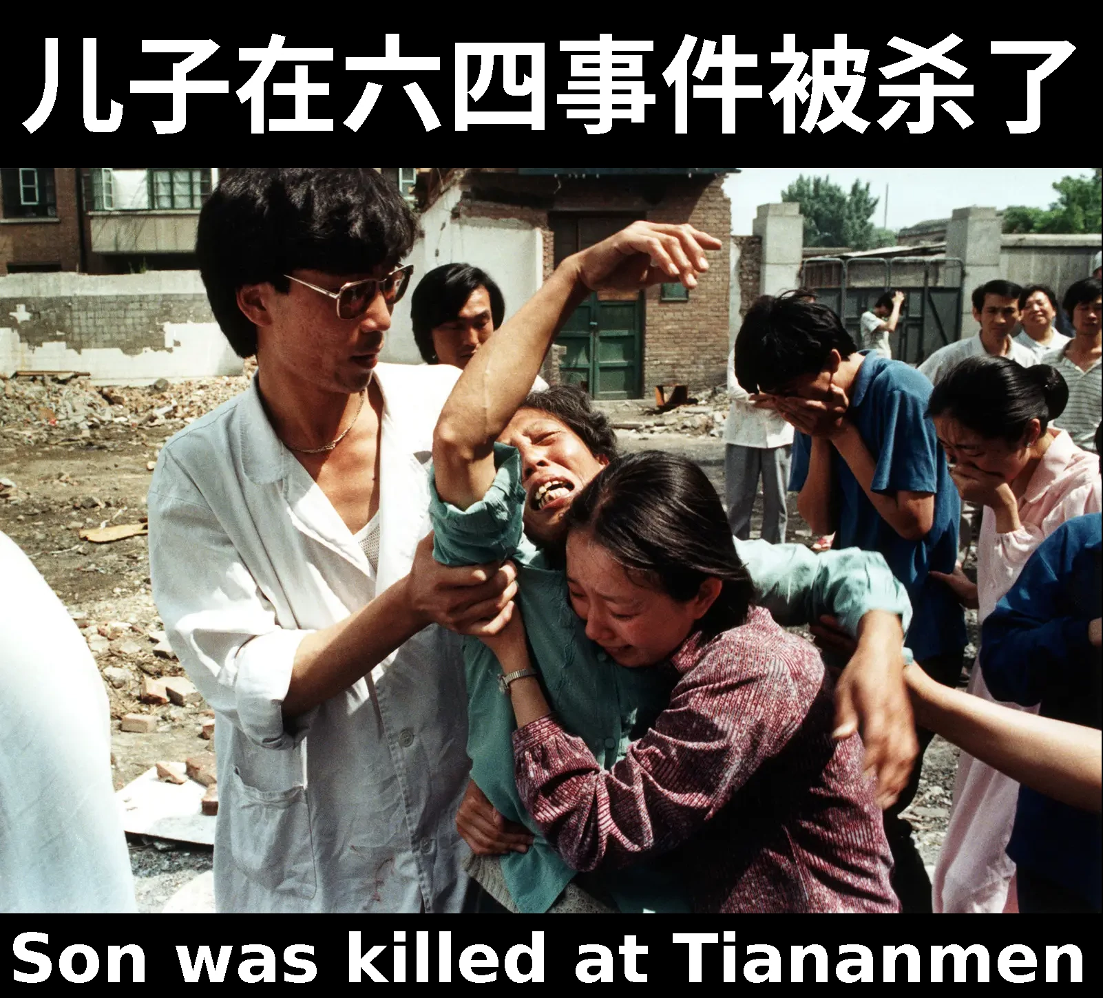 Tiananmen crying mother