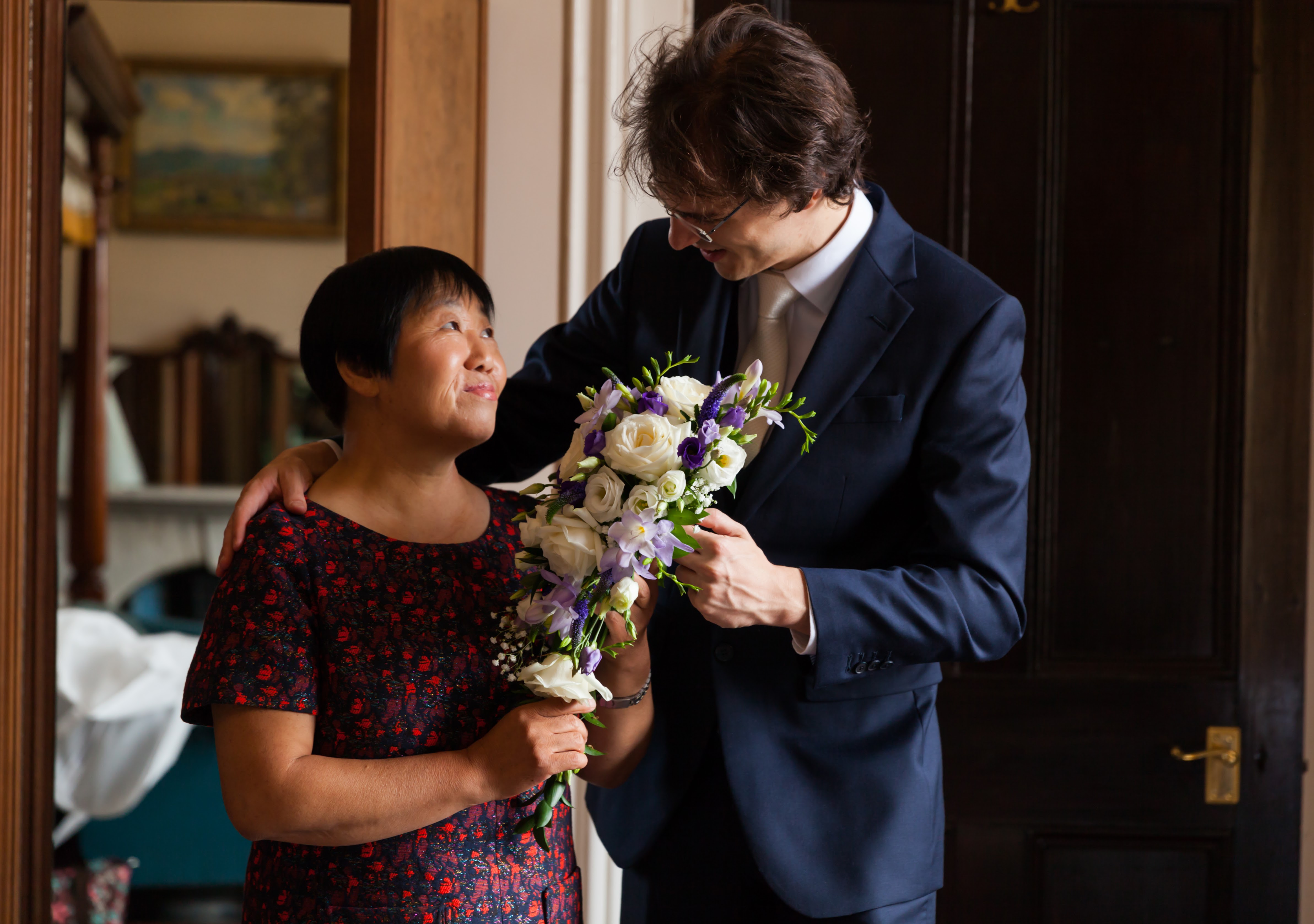 Ciro Santilli with his mother in law during his wedding in 2017