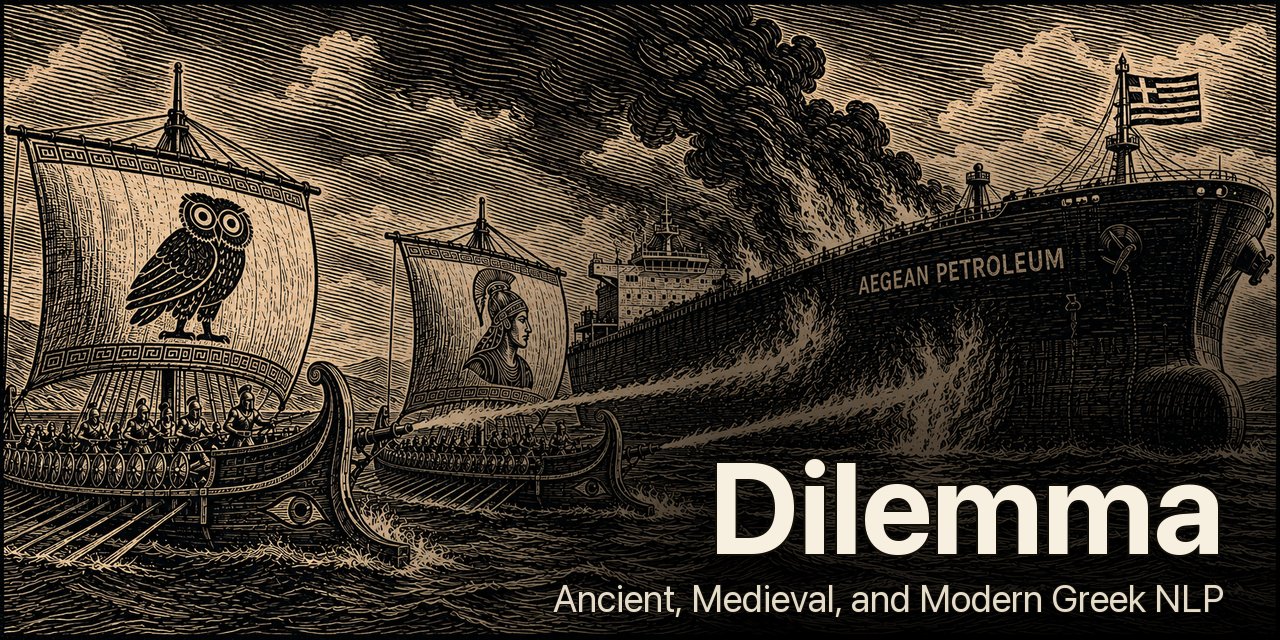 Dilemma Greek lemmatizer, POS tagger, dependency parser