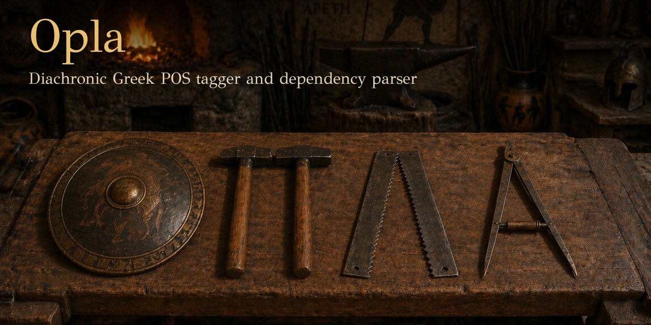 Opla Greek POS tagger and dependency parser