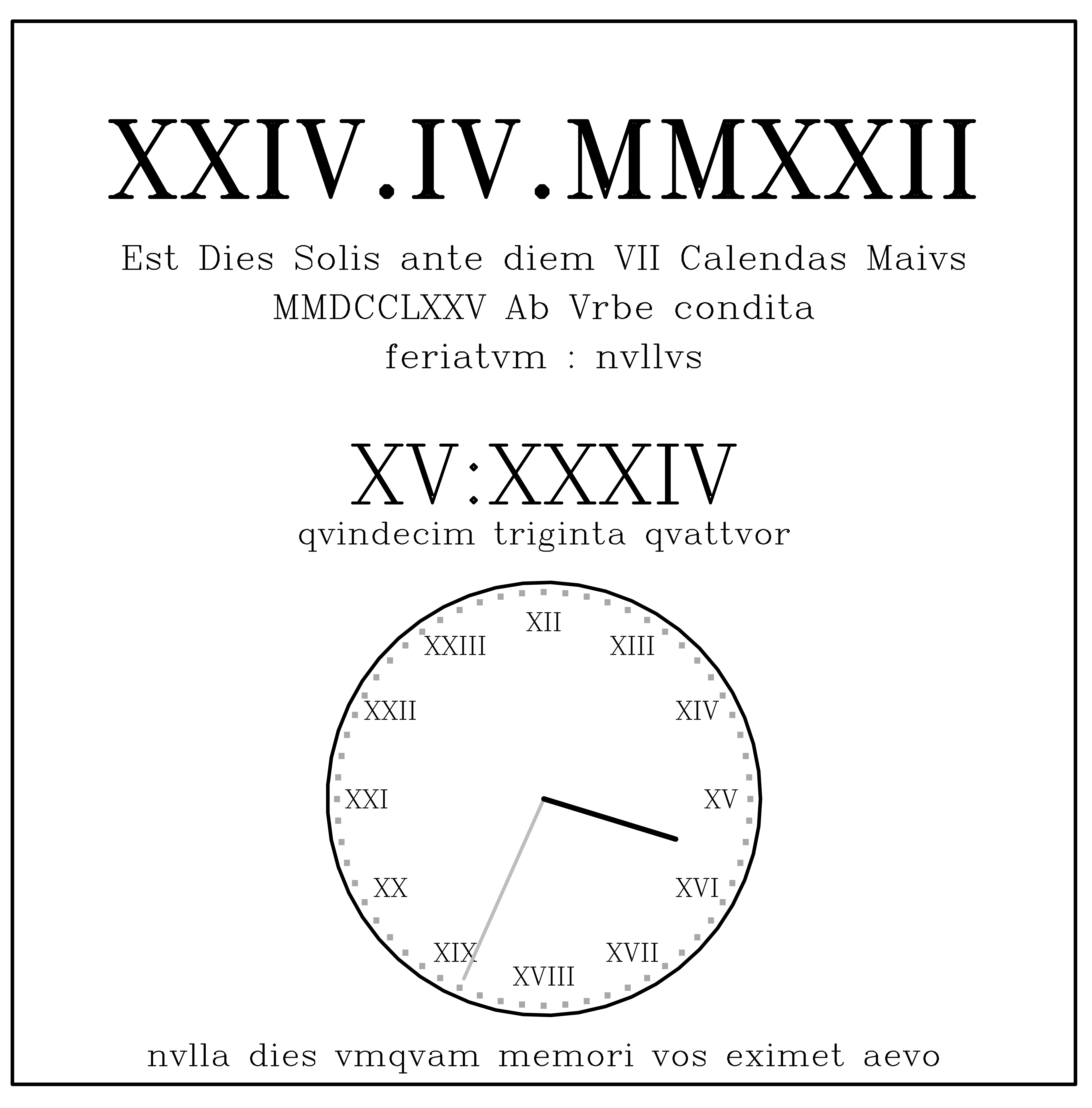 Roman Calendar/Clock