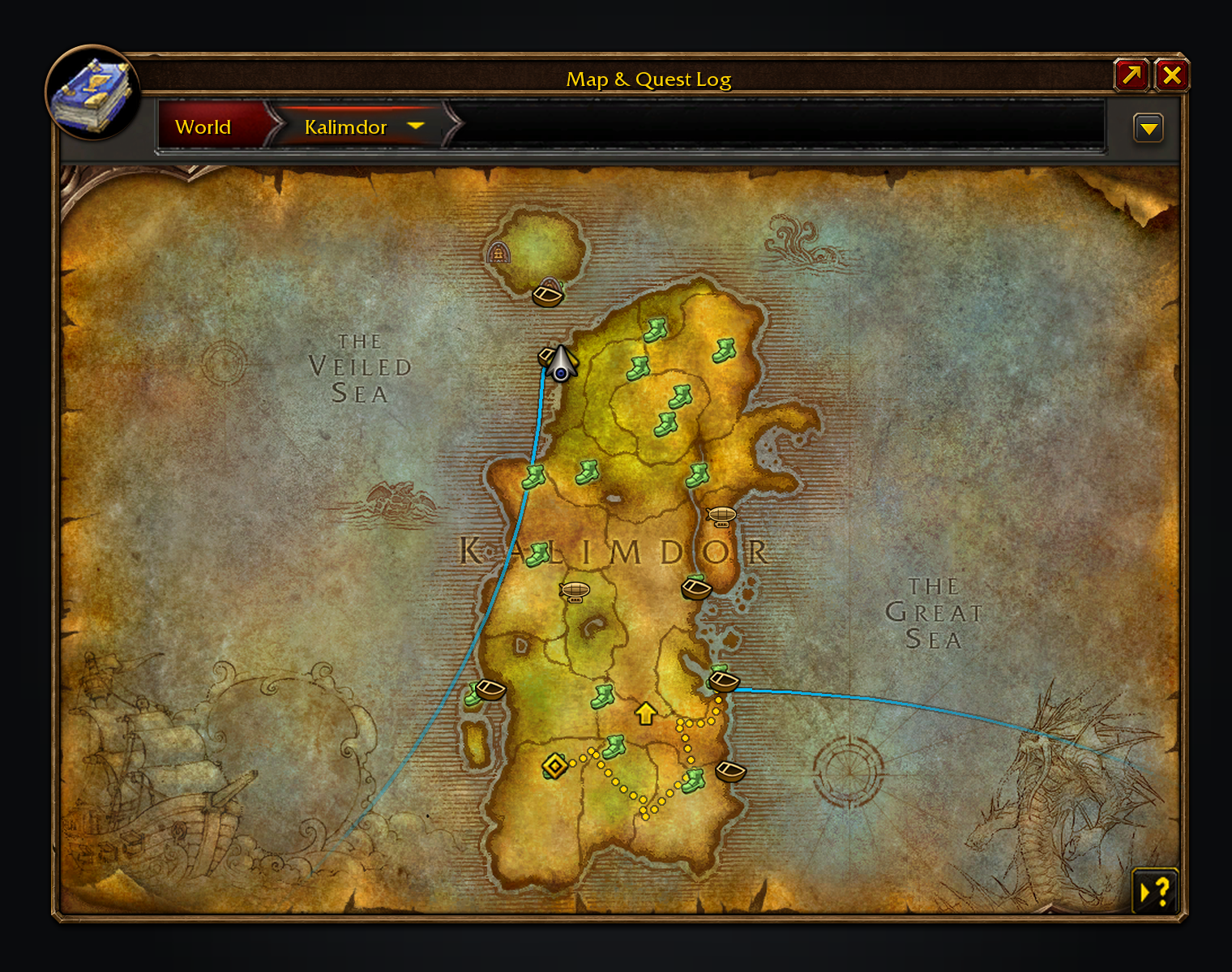 A journey from Auberdine through Menethil and Theramore to Silithus