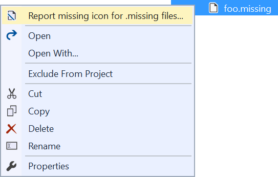 Report missing icon