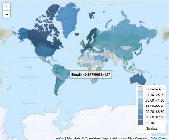 Worldwide Internet usage