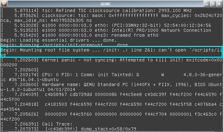 錯誤的 initrd 也會造成 kernel panic