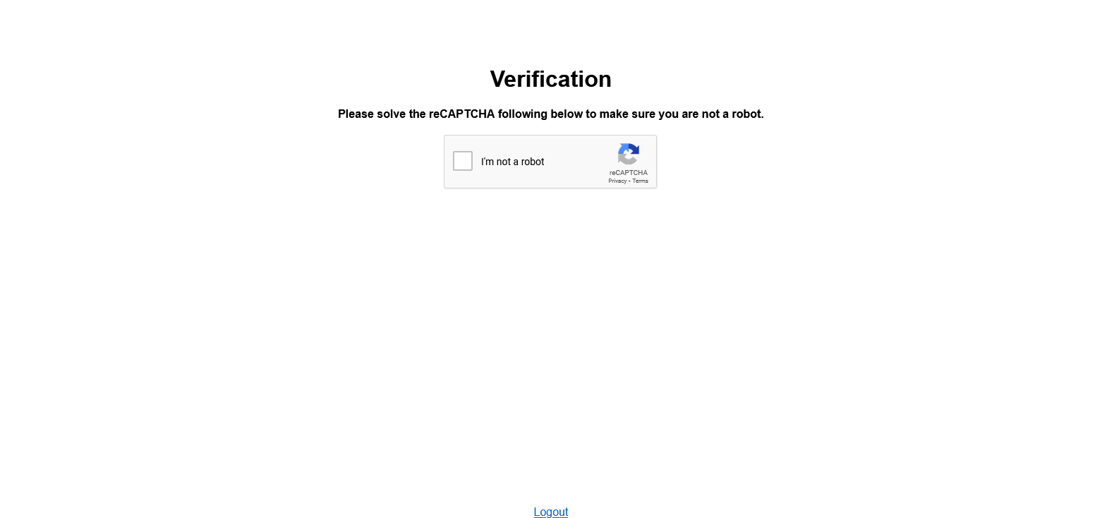 Captcha Verification Page