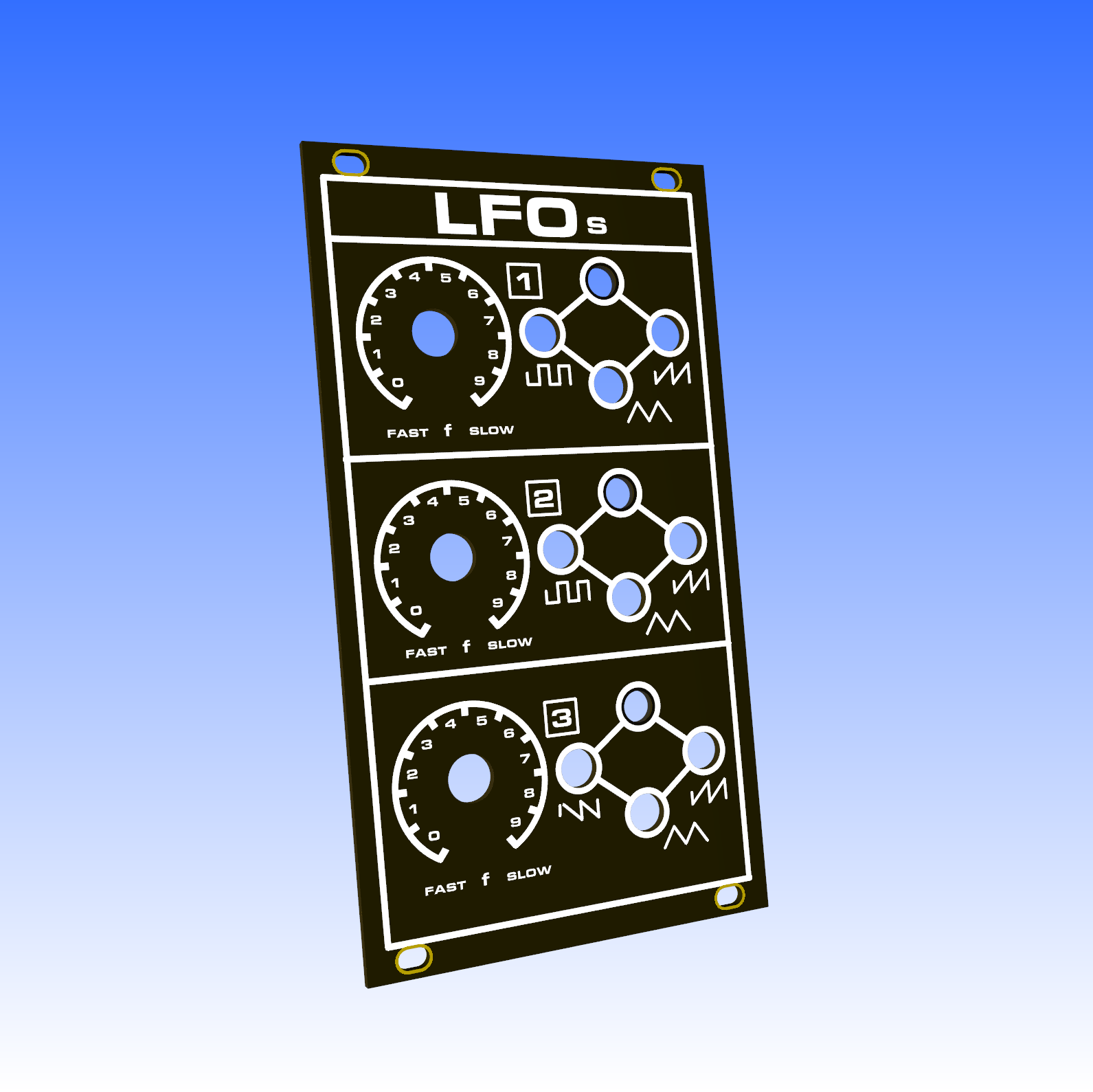 EuroClack Formant LFO panel, from the project README