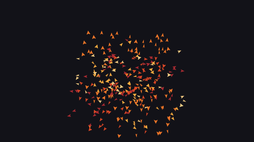 The flock writes 10:09, and a few seconds later the two digits that change let go and other birds write 10:10 while the rest of the time stays where it is