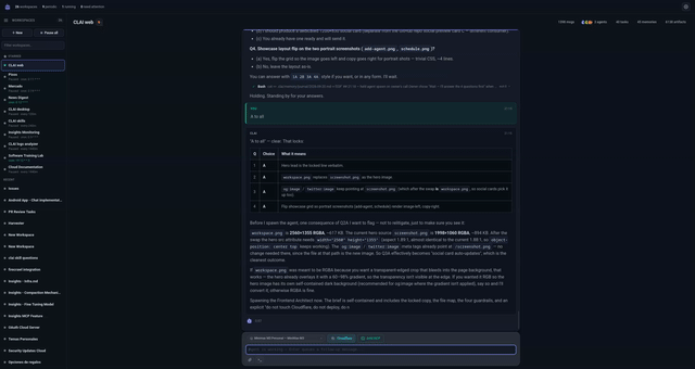 CLAI — a main agent delegating a review task to a Code Reviewer agent