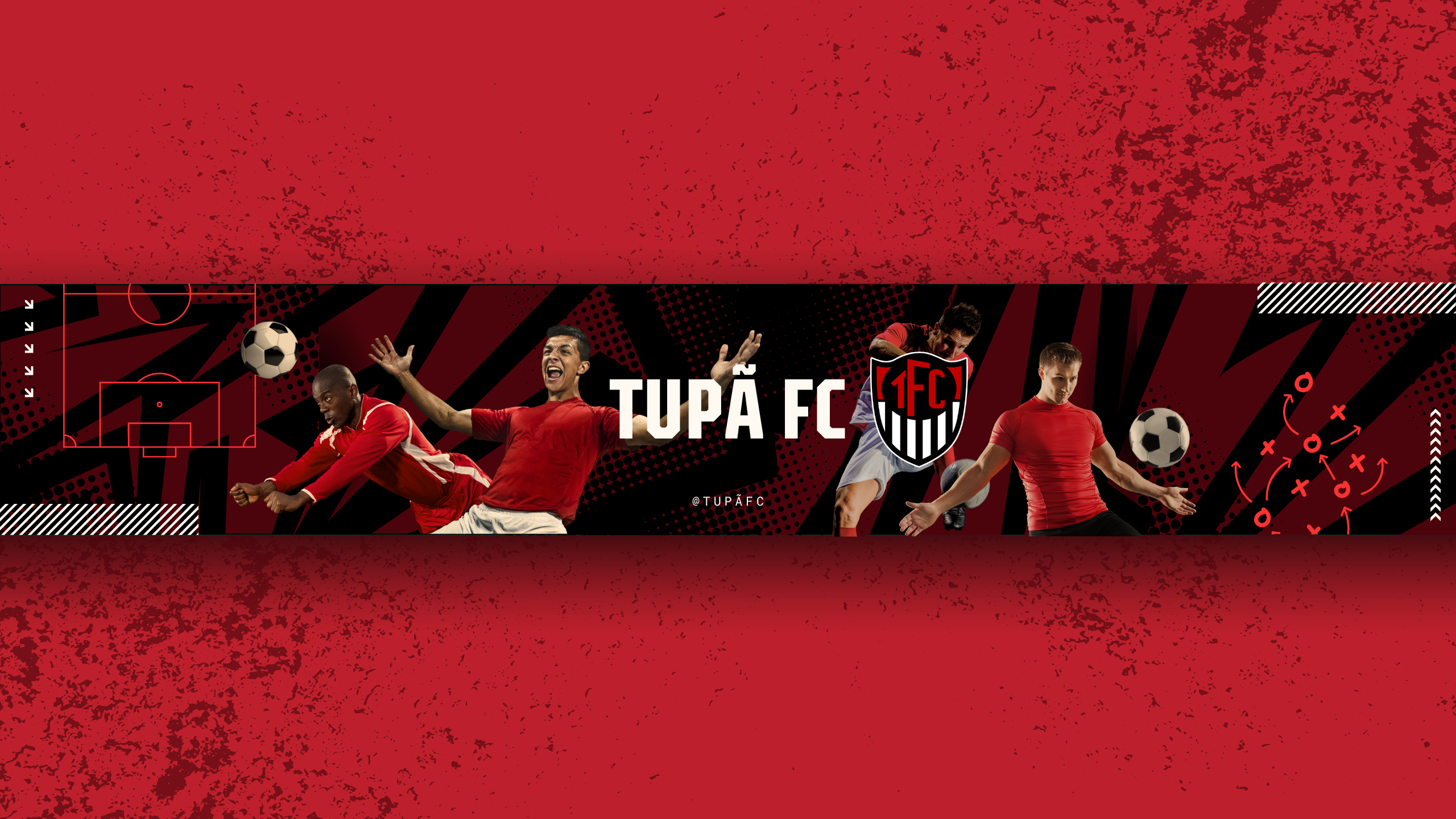 Red and Black Dynamic Football Club Youtube Banner