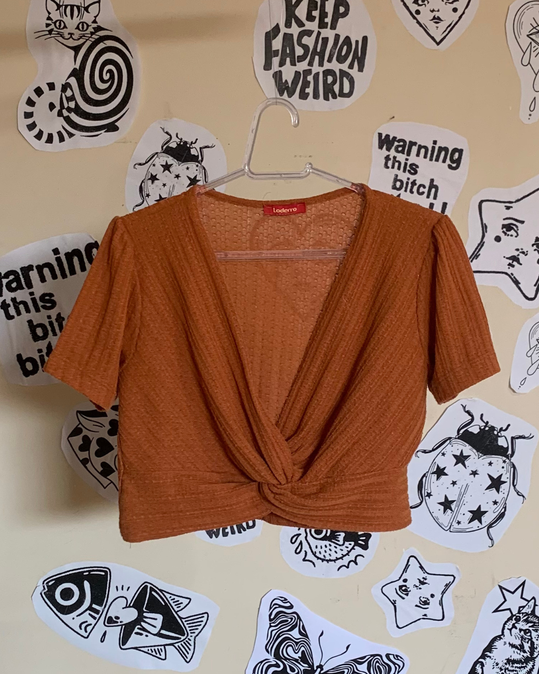 Camiseta Cropped Laranja