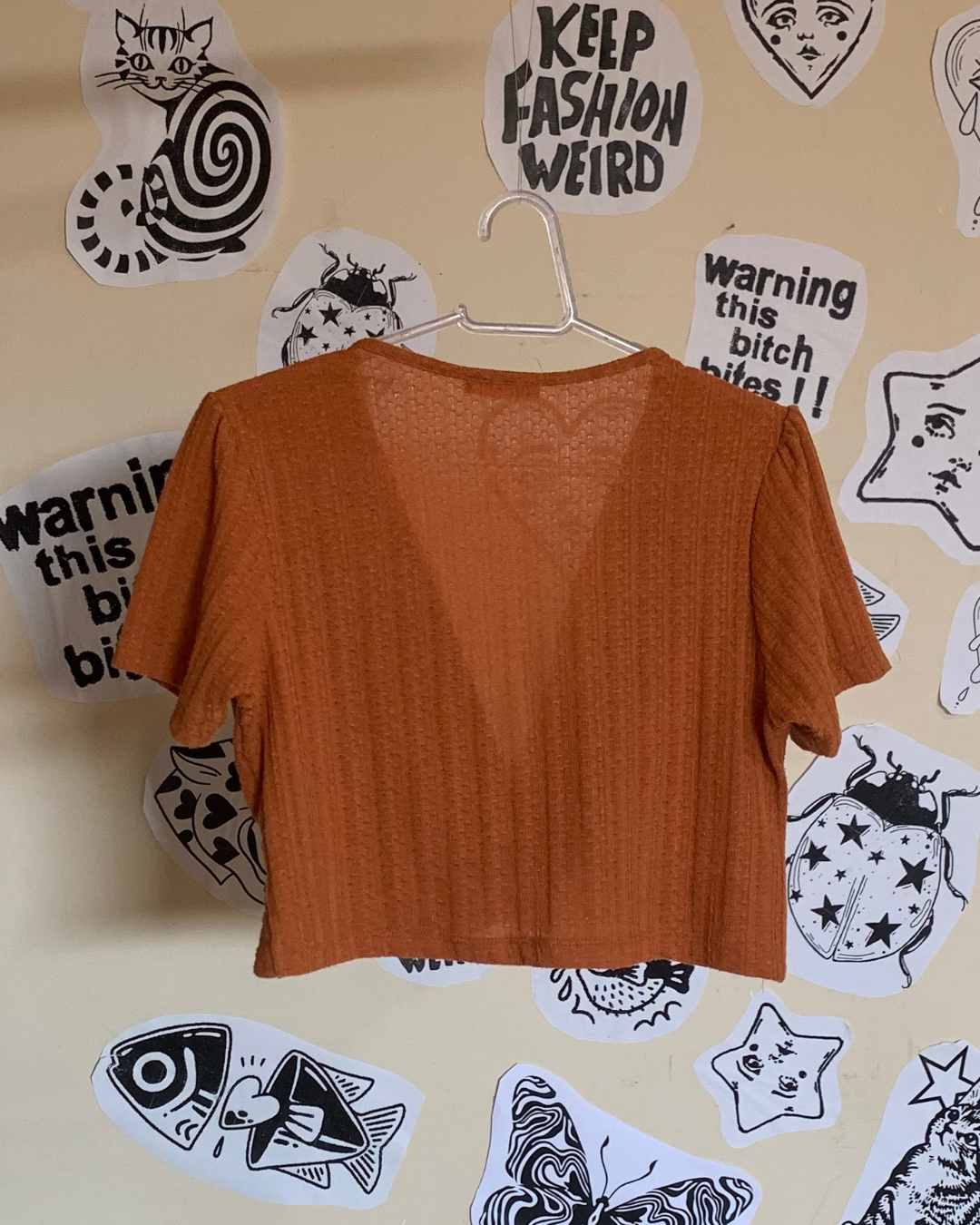 Camiseta Cropped Laranja