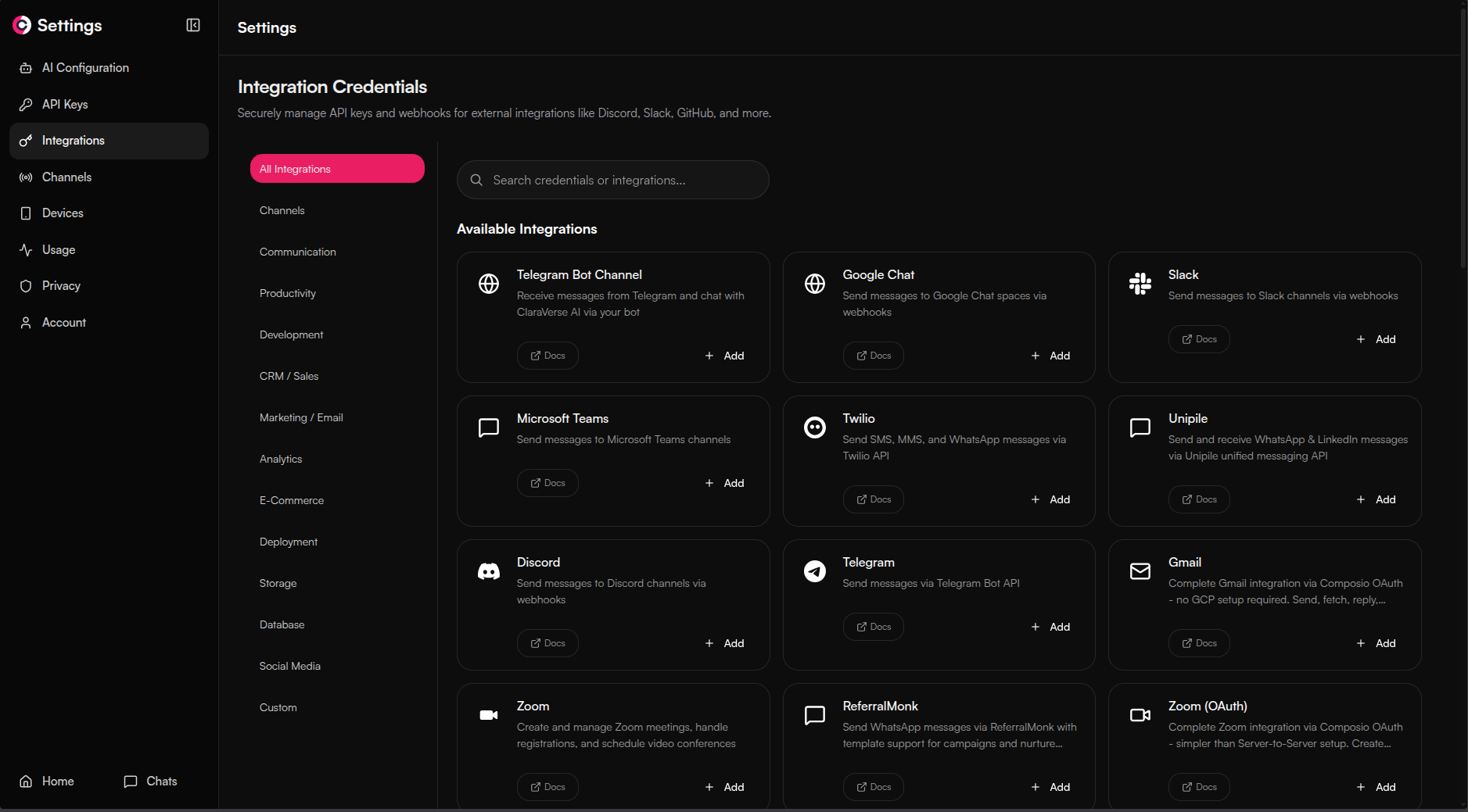 150+ Integrations