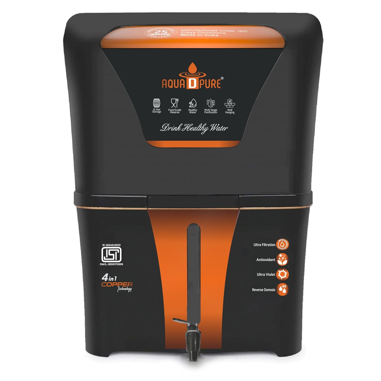 Aqua D Pure Copper RO+UV+UF