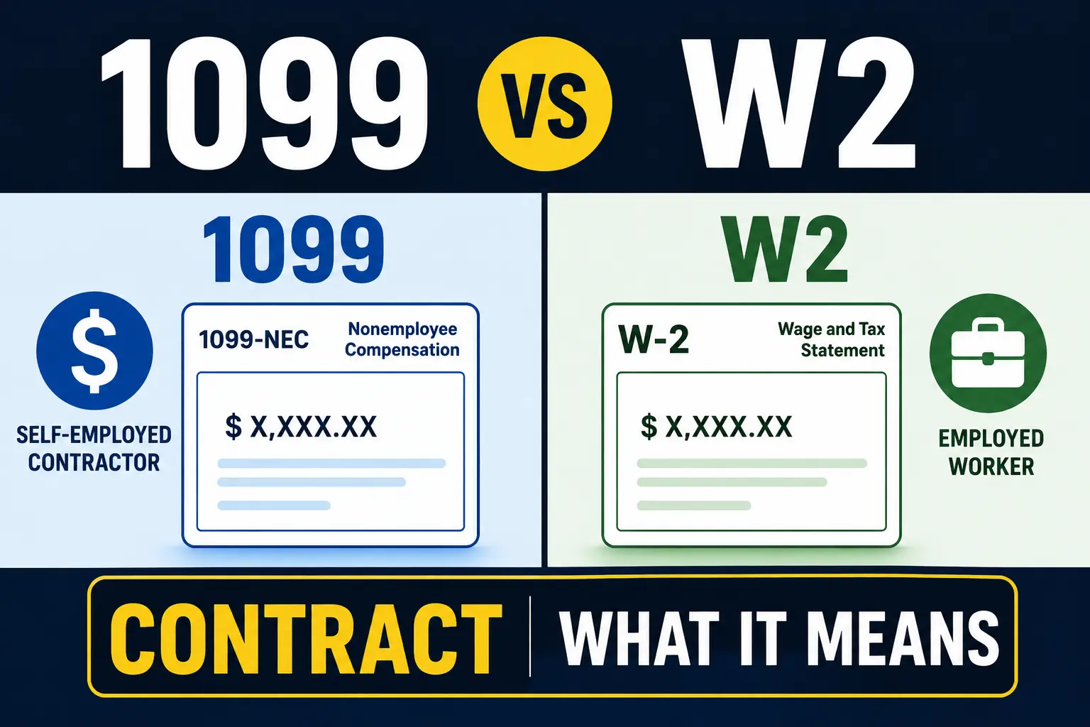 1099 vs W2: What It Actually Means for Your Taxes and Paycheck