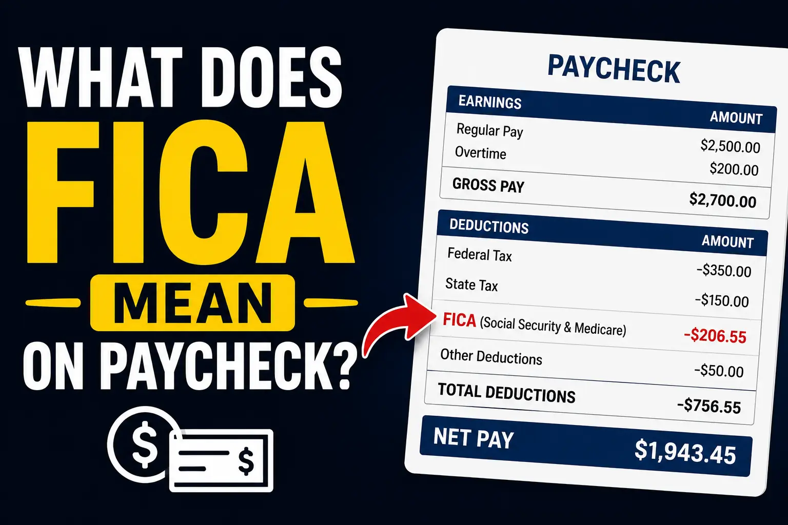 What Does FICA Mean on My Paycheck?