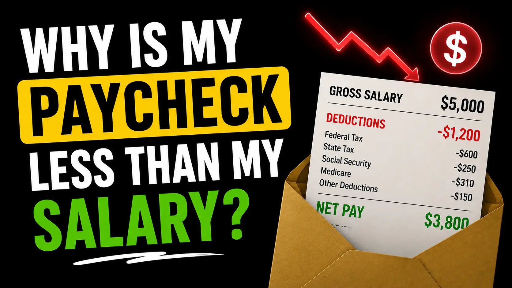 Why Is My Paycheck Less Than My Salary?