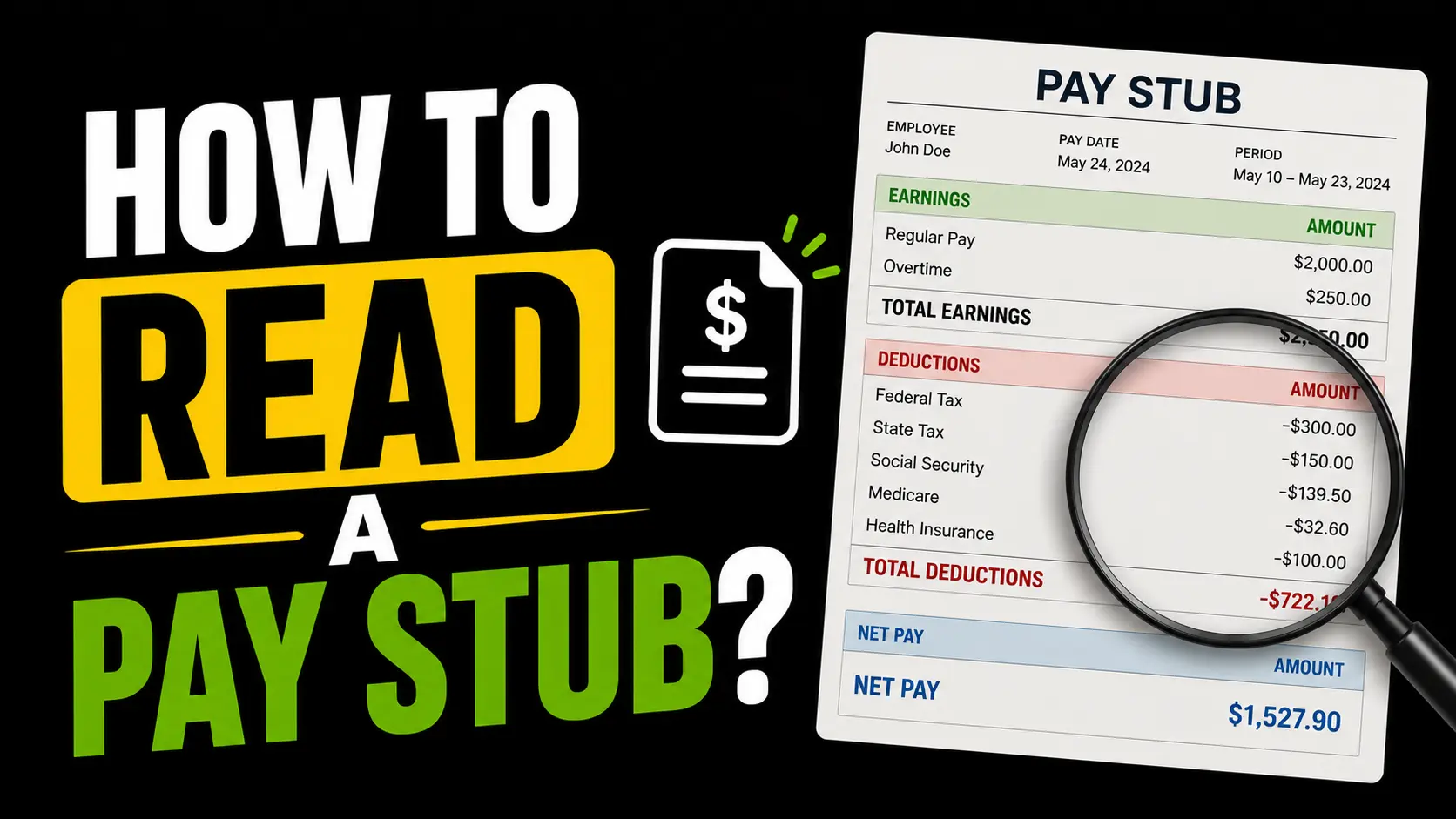 How to Read a Pay Stub?