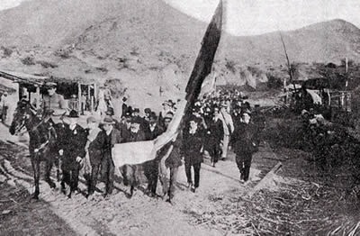 Primer campamento scout en Chile, puente los morros