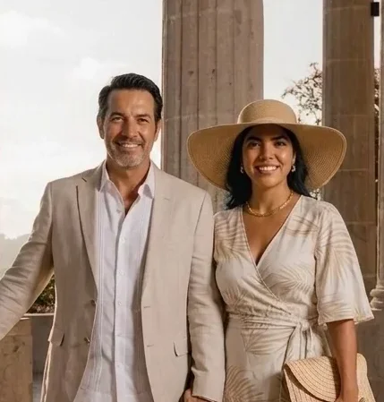 Foto de los padres de la quinceañera
