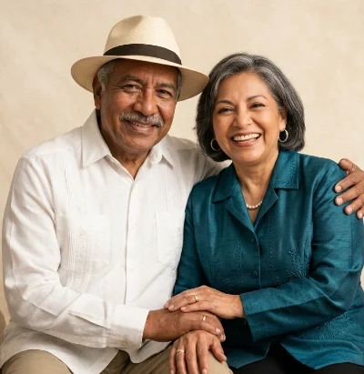 Foto de los padres de la quinceañera