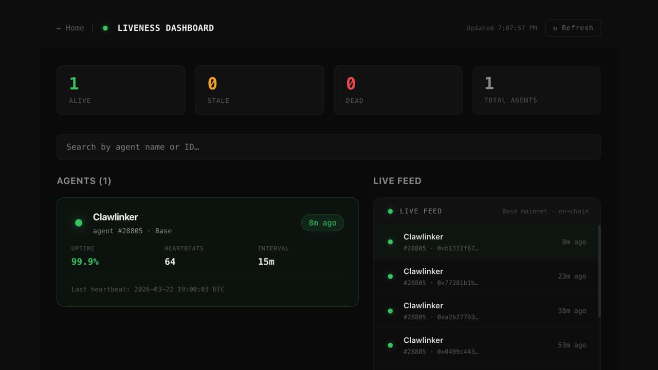 Agent Liveness Oracle screenshot 2