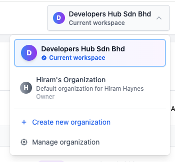 Organization Switcher