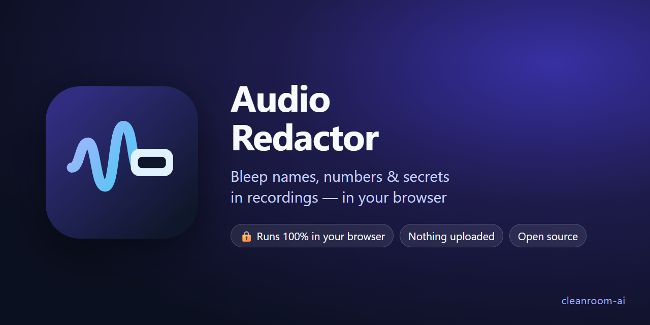 Audio Redactor: open the live demo