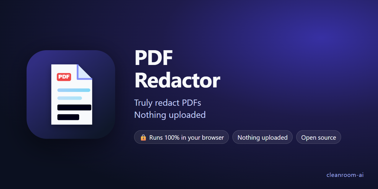 PDF Redactor: open the live demo