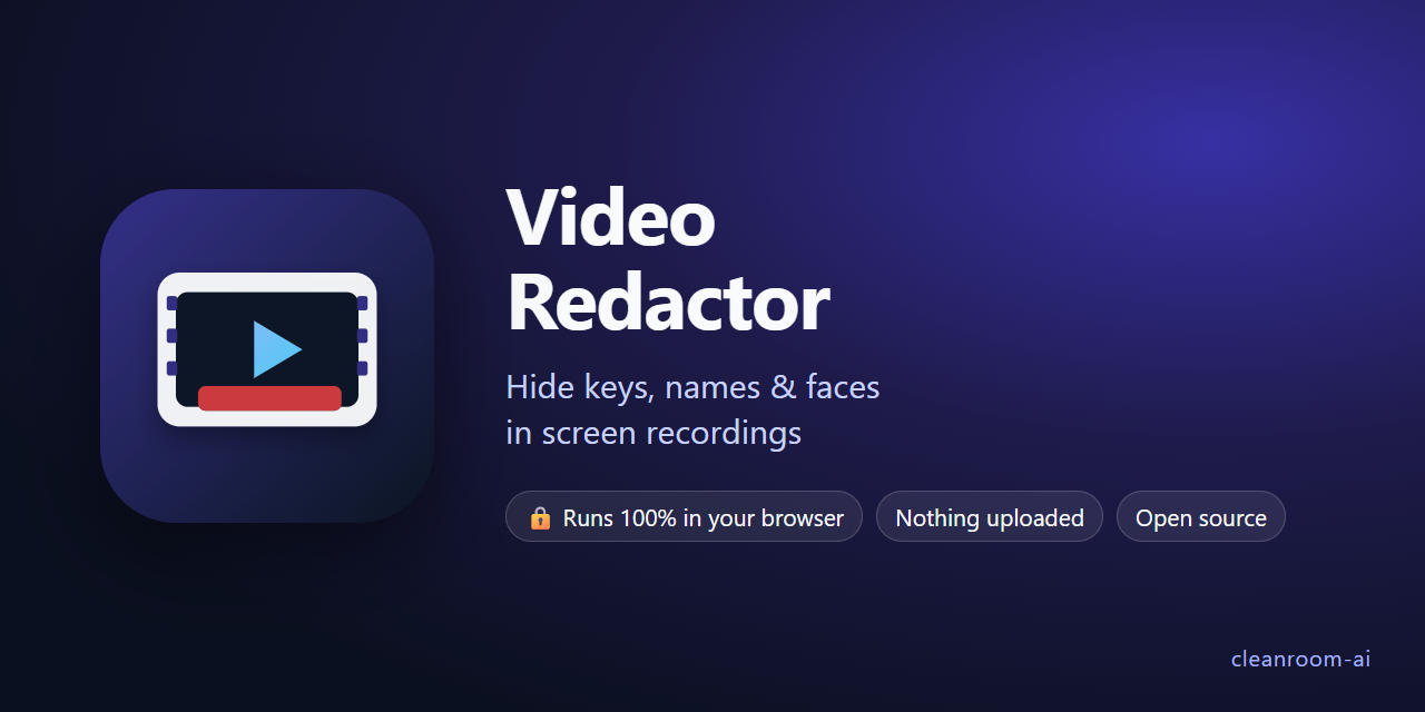 Video Redactor: open the live demo