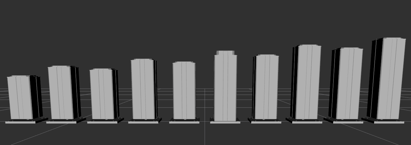 Ewellix TLT lifts, from 300mm to 700mm models.