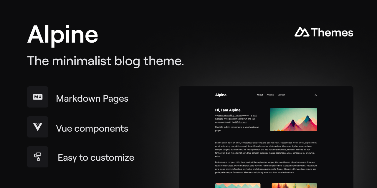 alpine-theme 网站模板截图
