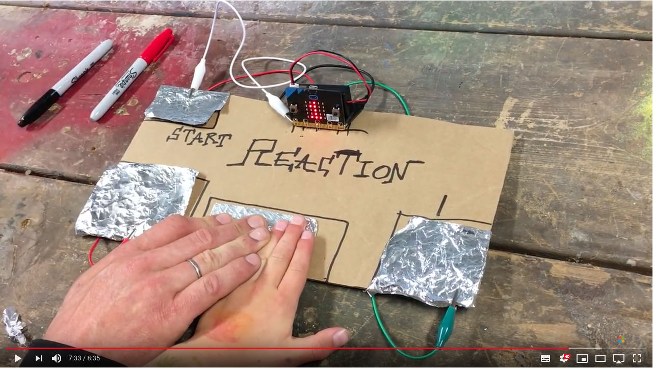 micro:bit reaction game - make YouTube Link