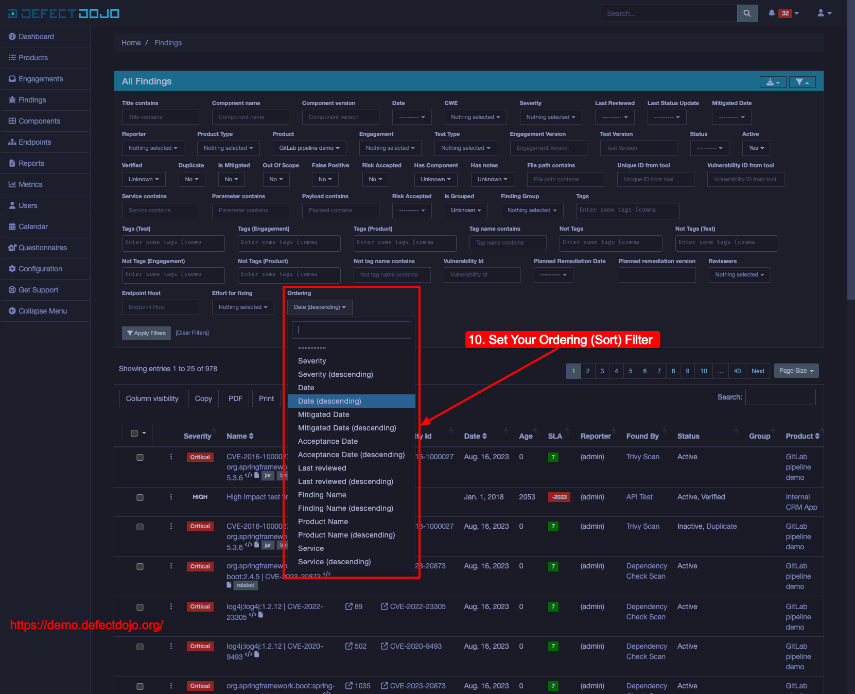 How-To Create an All Active Findings Filter - Step 10