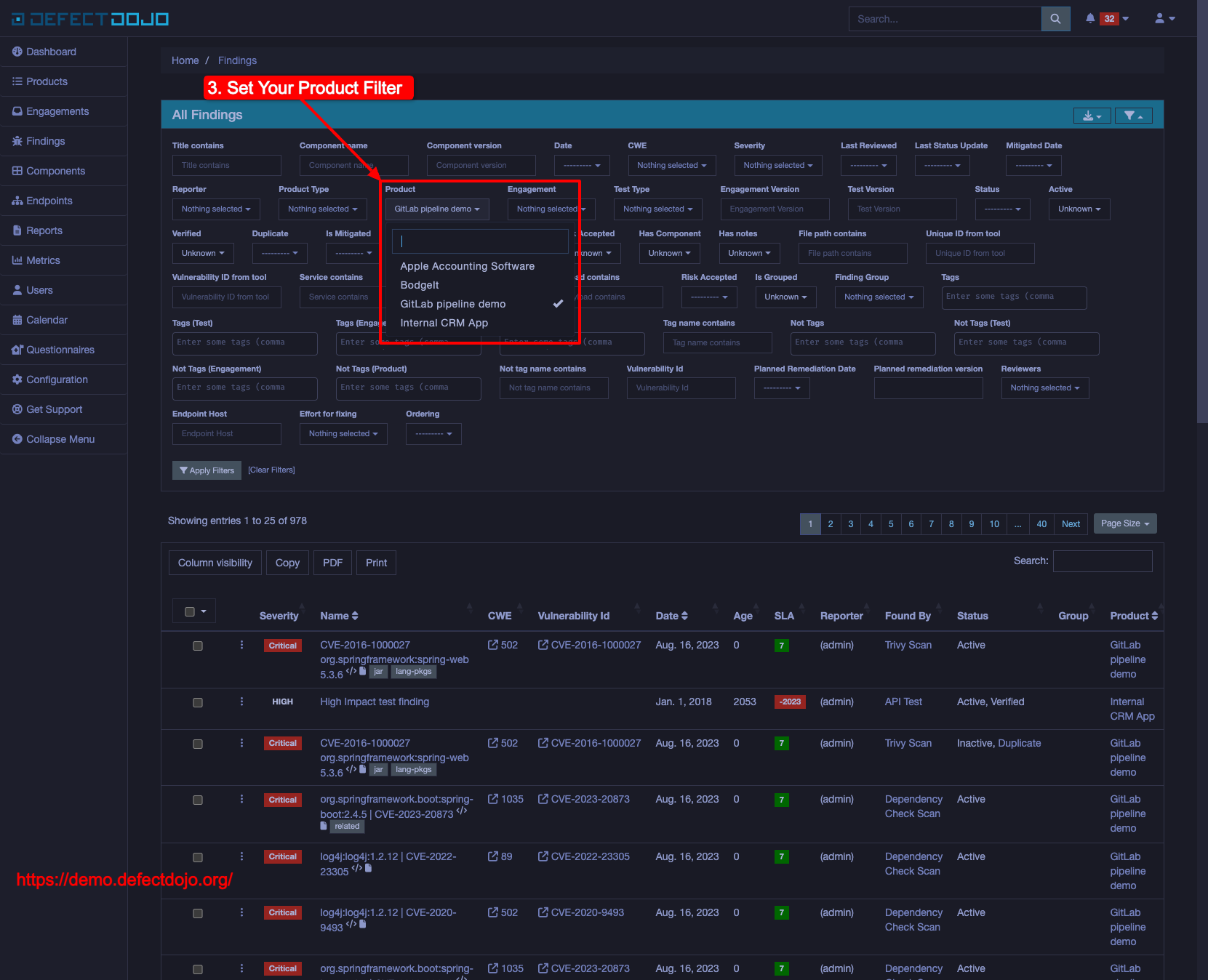 How-To Create an All Active Findings Filter - Step 3