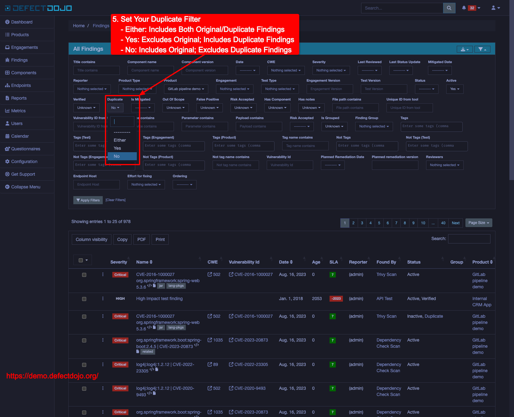 How-To Create an All Active Findings Filter - Step 5