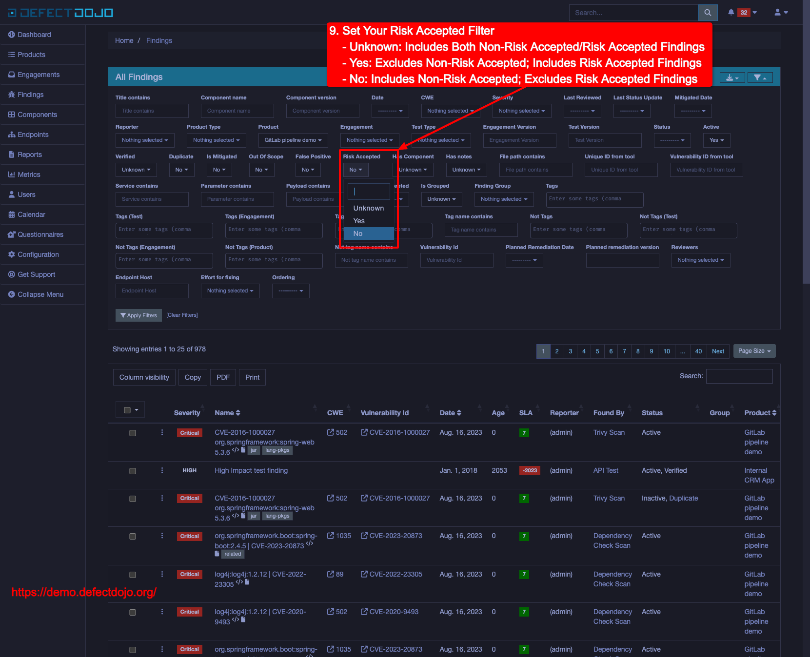 How-To Create an All Active Findings Filter - Step 9