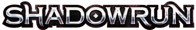 Shadowrun black and metallic logo