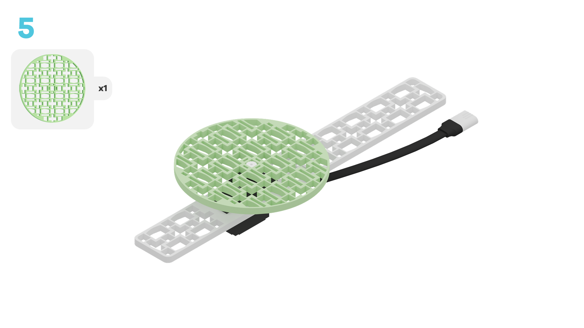 Connect a circle block to the continuous servo motor.