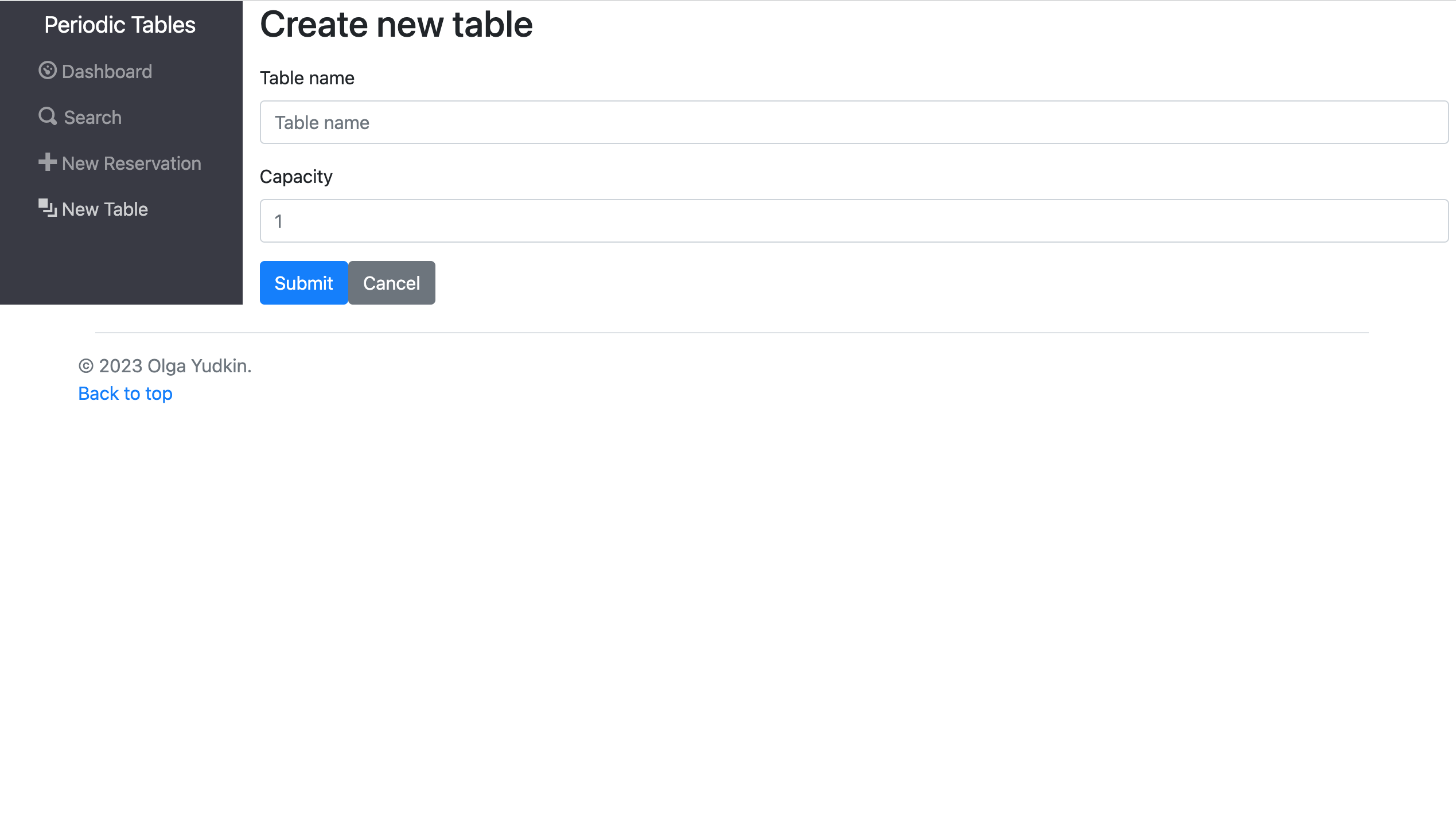 create table large screen