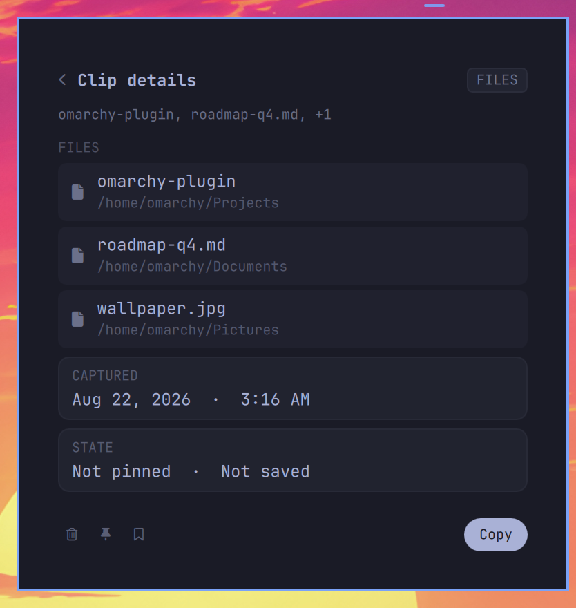 File list detail