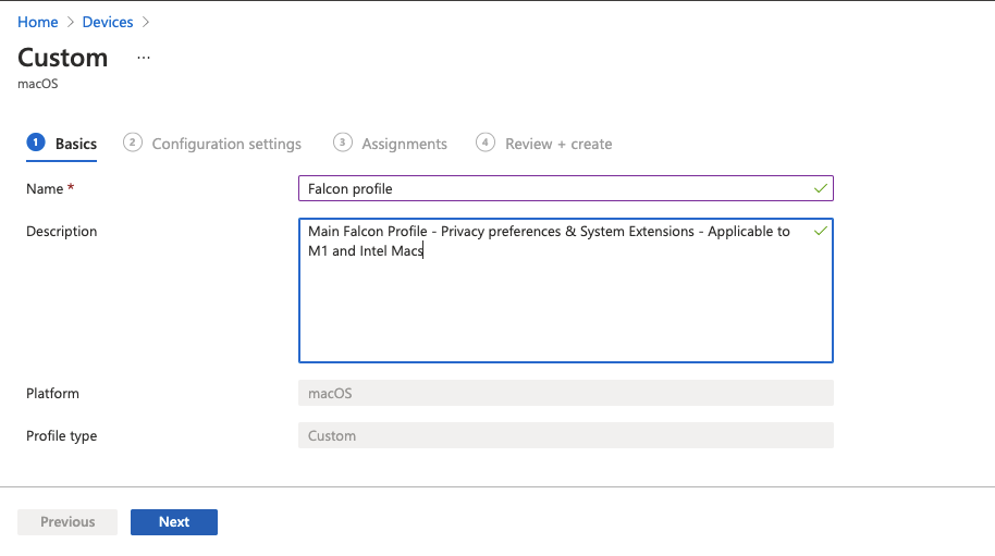 Step 3 - Profile Basics