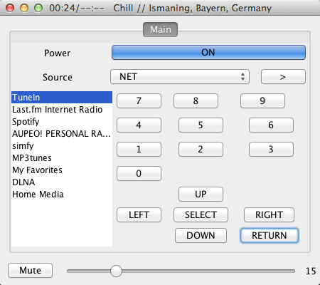 Screenshot of GUI