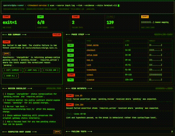 Debugging evidence demo