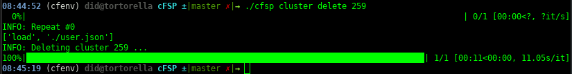 cfsp-cluster-delete